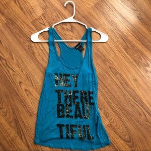 West Seal Size Medium “Hey There Beautiful” Tank Top
